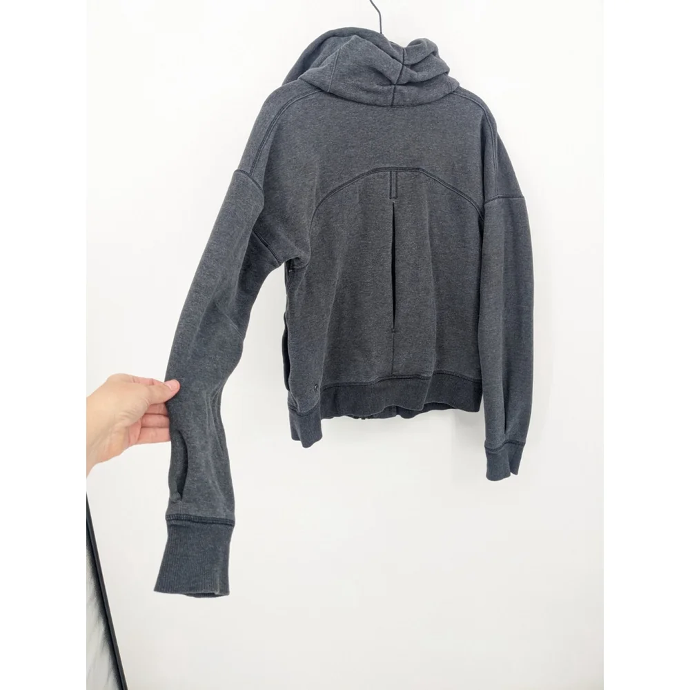 Lululemon Jacket Womens Small Gray Hug It Out Sweater Full Zip Athleisure Active